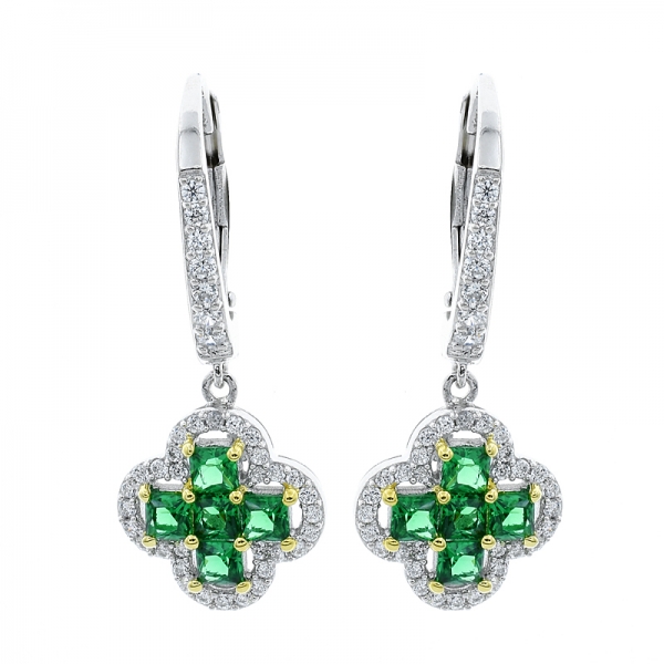 Graceful Ladies Four Leaf Clover Earrings 