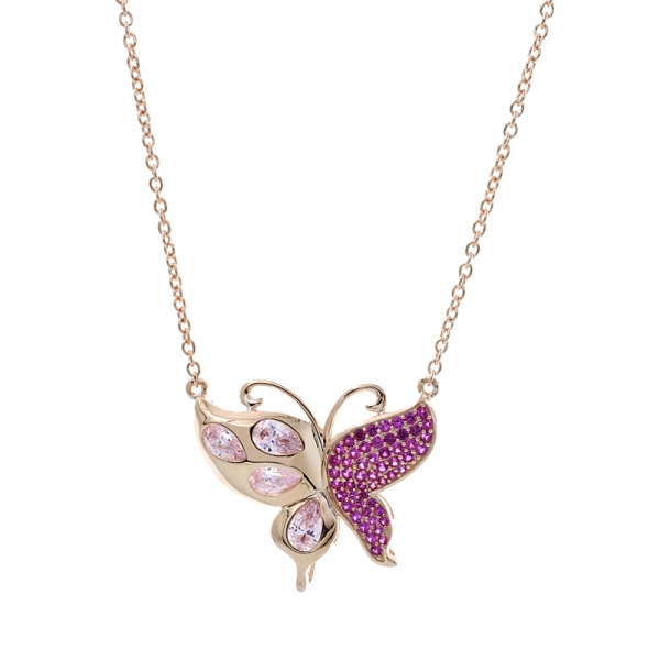 925 Sterling Silver Butterfly Necklace 