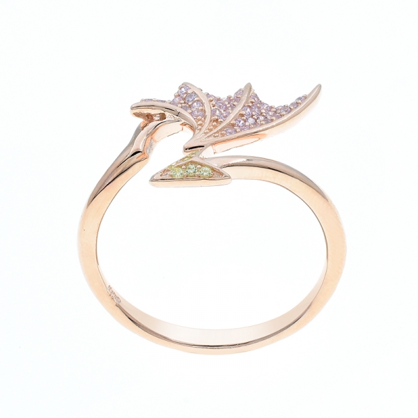 Winsome 925 Rose Gold Plated Silver Ring 