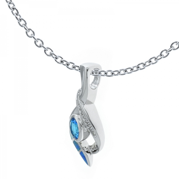 925 Silver Captivating Ladies Opal Pendant Jewelry 