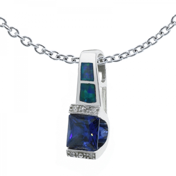 Classic 925 Silver Opal Pendant Jewelry 