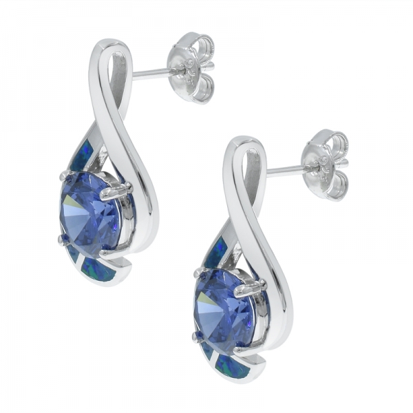 Fashionable 925 Sterling Opal Earrings Jewelry 