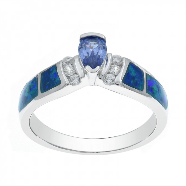 925 Silver Graceful Women Opal Ring Jewelry 