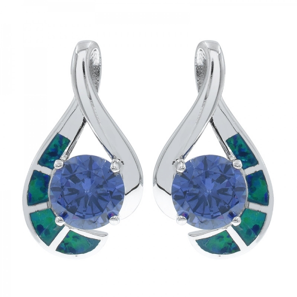 Fashionable 925 Sterling Opal Earrings Jewelry 