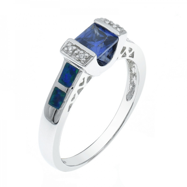 Women Sterling Silver Opal Ring Jewelry 
