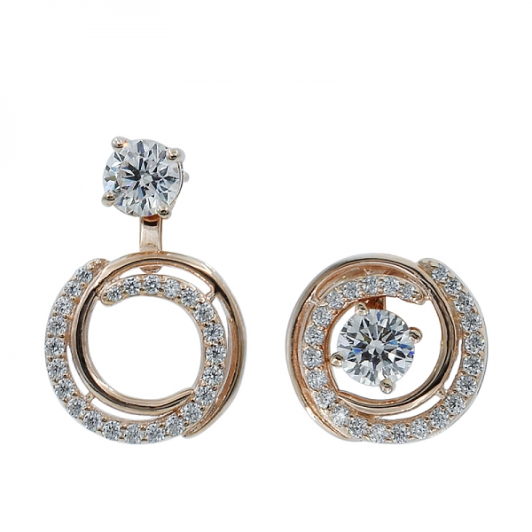 925 Vortex White CZ Silver Earrings 