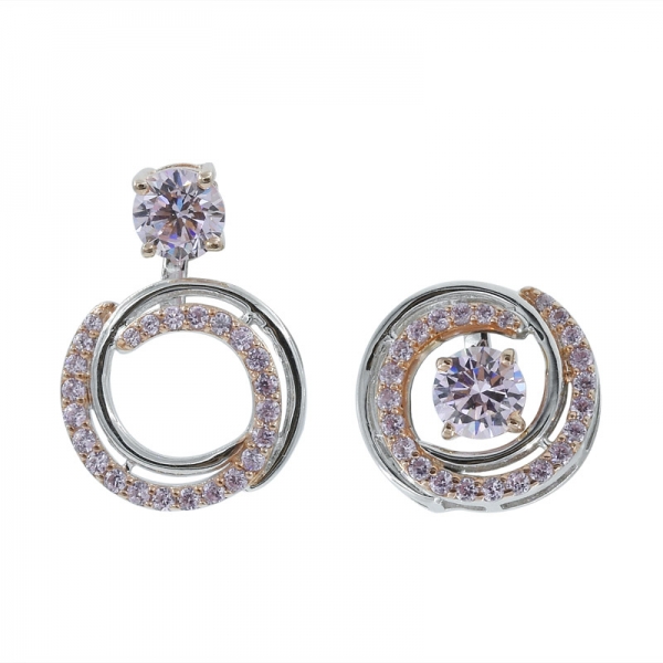 925 Vortex White CZ Silver Earrings 