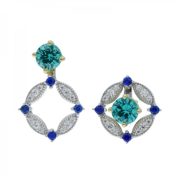 925 Beautiful Paraiba Stud Women Earrings 