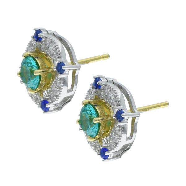 925 Beautiful Paraiba Stud Women Earrings 