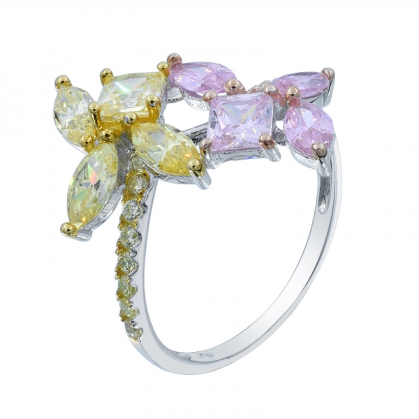 Fascinating Floral Silver Paraiba 925 Ring 