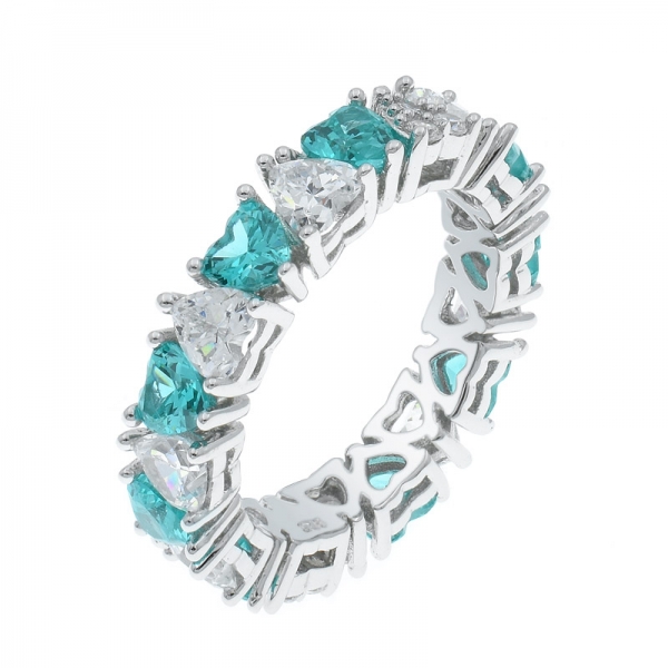 925 Elegant Heart Shape Infinity Silver Ring 