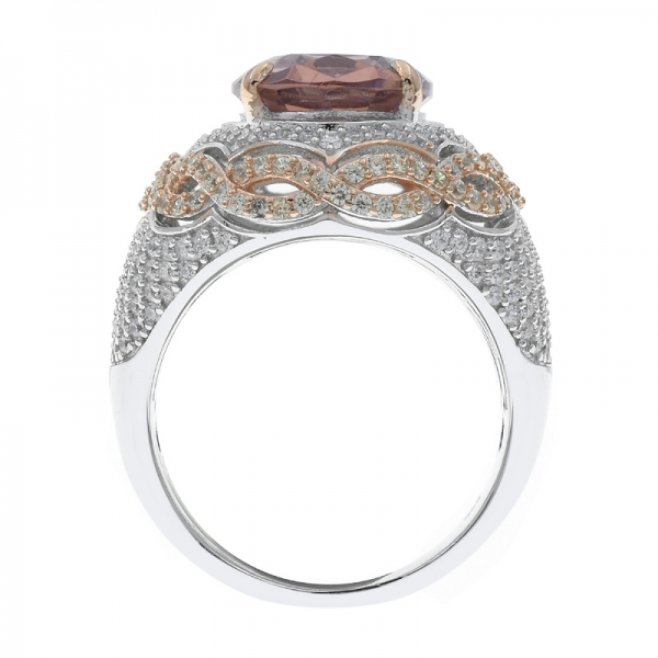 925 Silver Ring With Charming Morganite Nano 