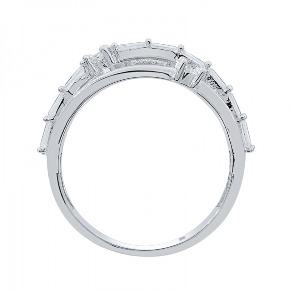 925 Silver Trendy Multi Lines Ladies Ring 