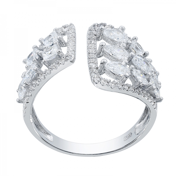 Graceful 925 White CZ Silver Ring For Ladies 