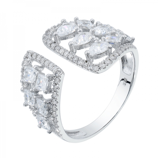 Graceful 925 White CZ Silver Ring For Ladies 