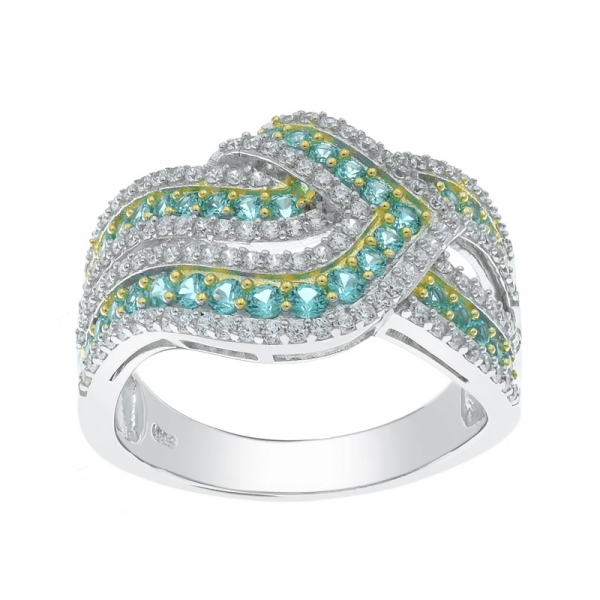 925 Paraiba Intricate Silver Ring 