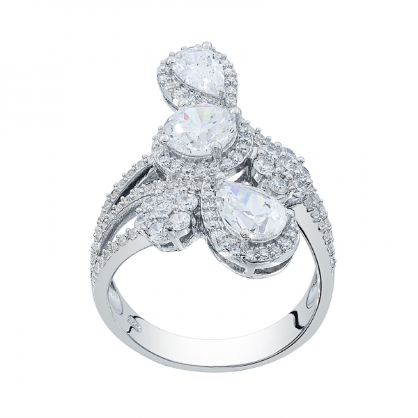 Captivating 925 Sterling Silver White CZ Ring 
