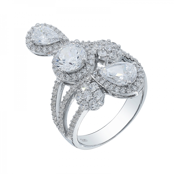 Captivating 925 Sterling Silver White CZ Ring 