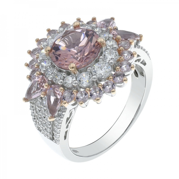 925 Silver Charming Morganite Nano Ring 