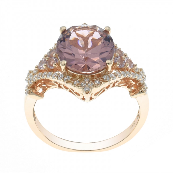 925 Silver Ring With Shimmering Morganite Nano 