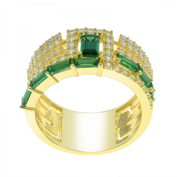 925 Silver Gold Plated Luxury Silver Ring 