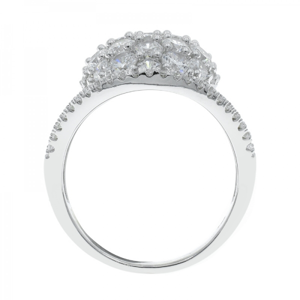 925 Silver Black Nano & White CZ Ring 