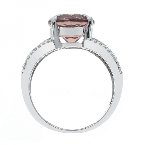 925 Silver Stunning Morganite Nano Ring 