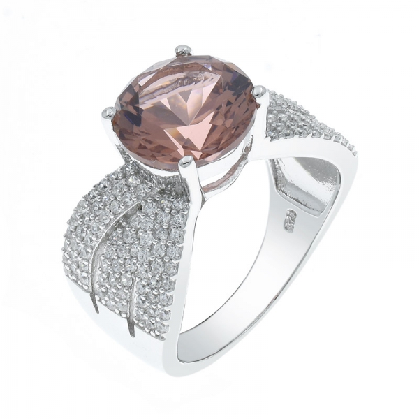 925 Silver Stunning Morganite Nano Ring 