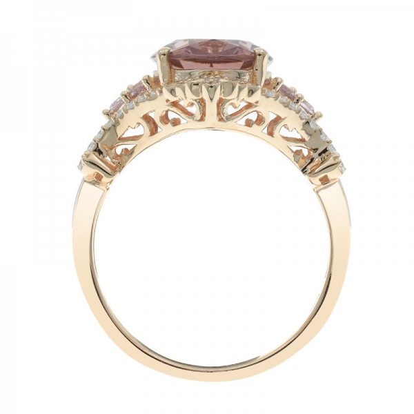 925 Silver Ring With Shimmering Morganite Nano 