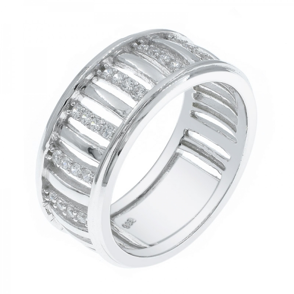 925 Silver Sophisticated White CZ Ring For Ladies 