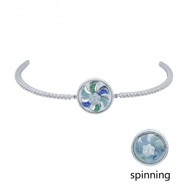 Spinning Bracelet in 925 Sterling Silver 