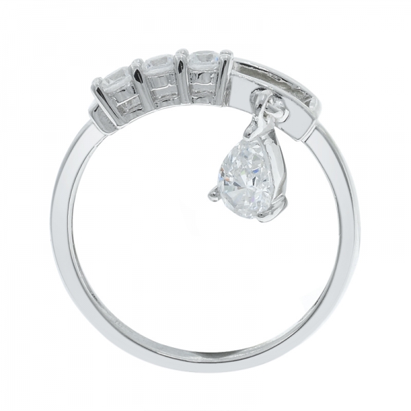 Individual 925 Silver White CZ Ring For Ladies 