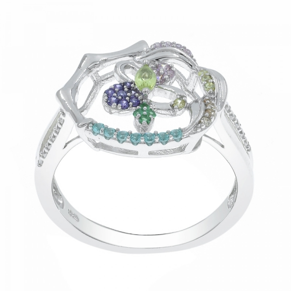 Individual 925 Paraiba Silver Ring For Ladies 