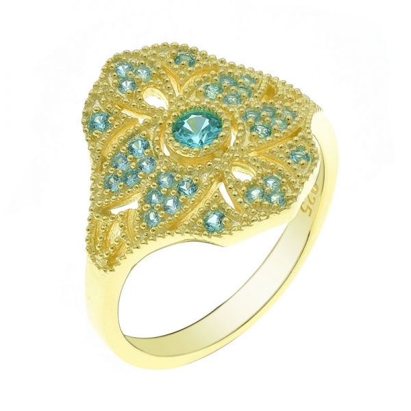 Precious Gold Plated Silver Ring For Women 