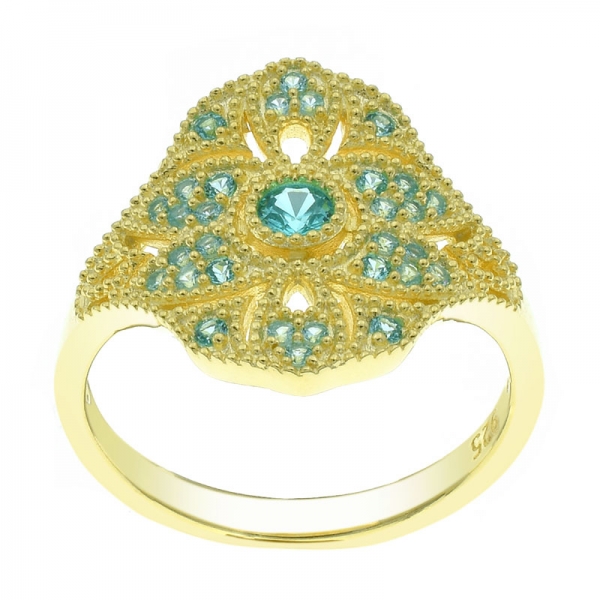 Precious Gold Plated Silver Ring For Women 