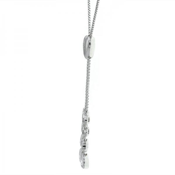 925 Sterling Silver Heart Shape Adjustable Necklace 