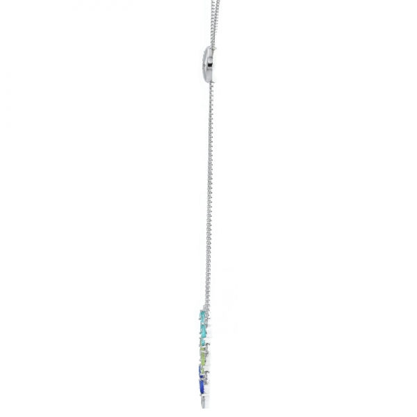 925 Sterling Silver Paraiba Adjustable Necklace 