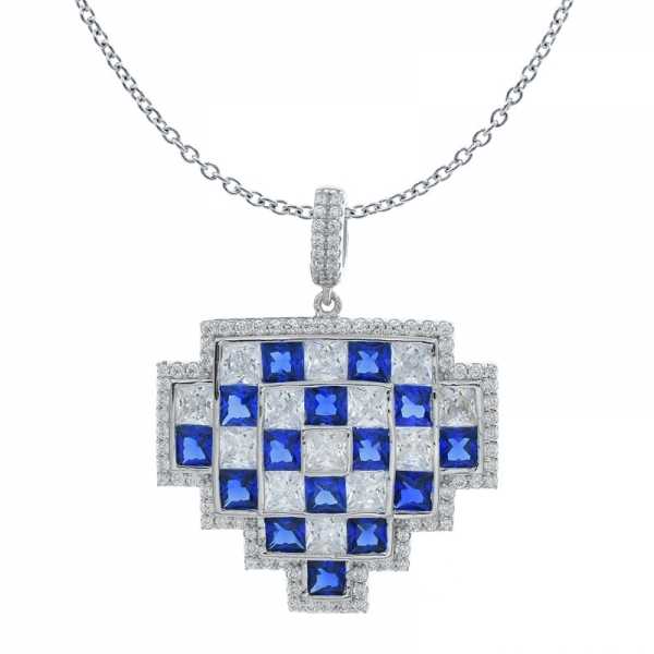 925 Stylish Lattice Silver Pendant 