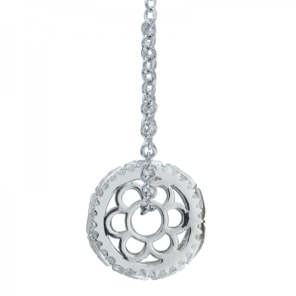 925 Rhodium Plated Round Shape Silver Pendant 