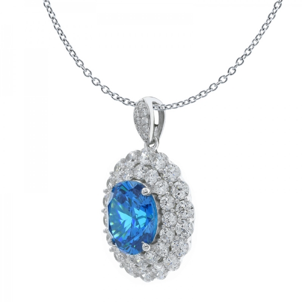 925 Classic Pendant With Neon Apatite CZ 