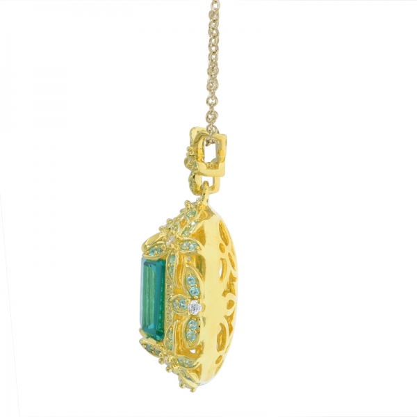 925 Refined Elegant Paraiba Silver Pendant 