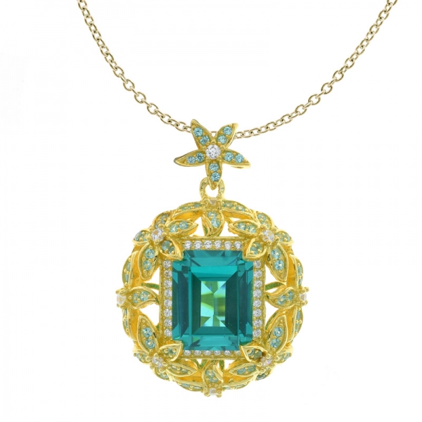 925 Refined Elegant Paraiba Silver Pendant 