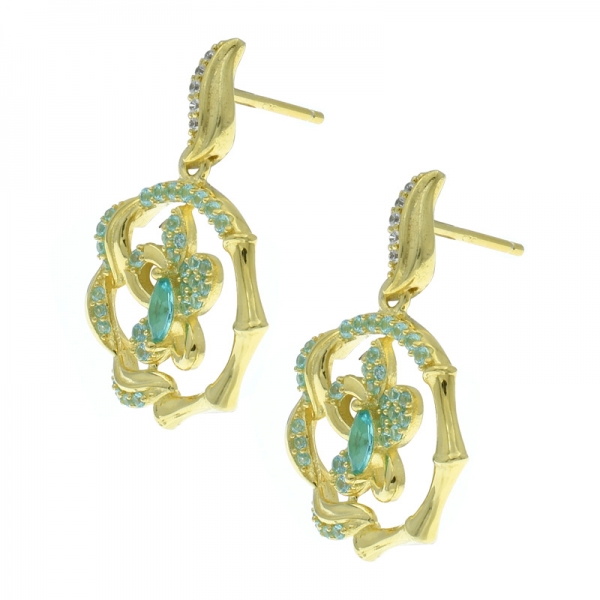 925 Silver Dazzling Paraiba Ladies Earrings 