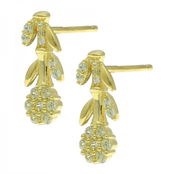 925 Sterling Silver Delicate Flower Earrings 