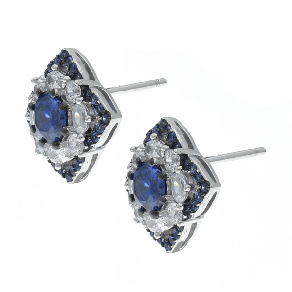 925 Silver Understated Elegant Square Ladies Earrings 