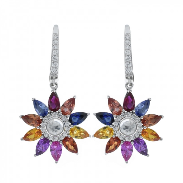 925 Silver Graceful Sunflower Earrings 