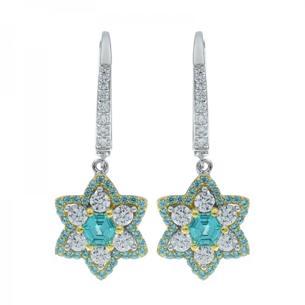 925 Silver Sophisticated Multicolor Floral Ladies Earrings 