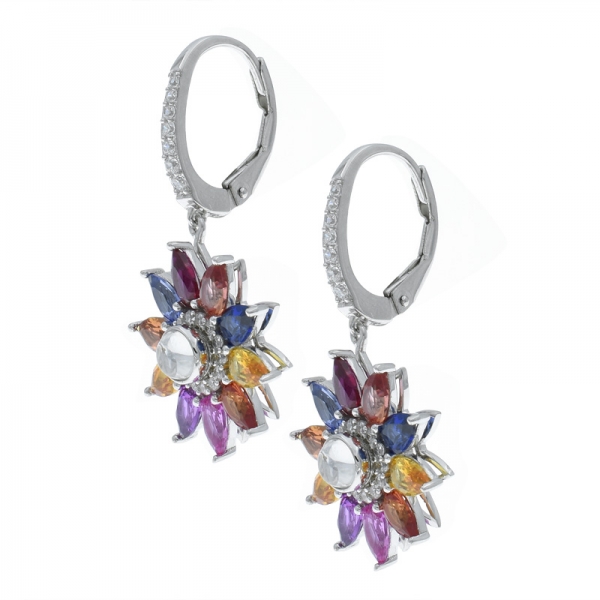 925 Silver Graceful Sunflower Earrings 