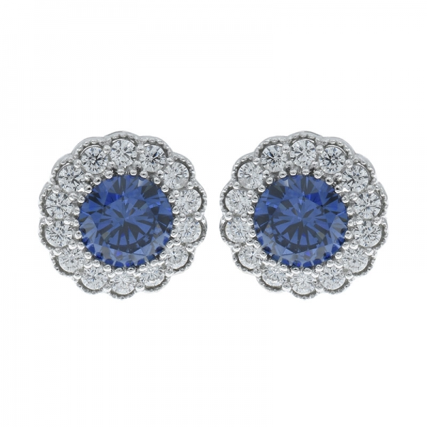 925 Silver Exquisite Ladies Tanzantie CZ Stud Earrings 