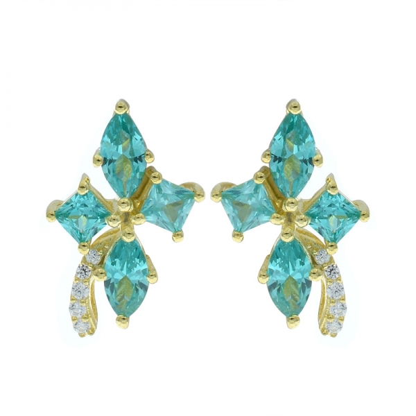 925 Silver Stylish Fashion Paraiba Ladies Earrings 